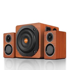 2.1 Computer Speakers with Subwoofer, 100W RMS, Bluetooth 5.3 6.5 inches Brown picture