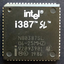 Intel 80387SL 16-25MHz PLCC FPU math coprocessor floating point unit 386 picture