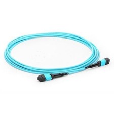 2M MPO Female 12 Fibers Type B OM3 50/125 Multimode Elite Trunk Cable Aqua -9876 picture