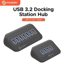 PHIXERO USB-C Docking Station Hub 7-Port 10Gbps SD Card Reader Laptop PC picture