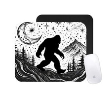 Sasquatch Black & White Mouse Pad – Funny Bigfoot Desk Mat picture