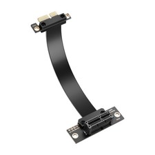 PCIe 4.0 X1 Extension Cable 90 Degree PCI-E 1X Male to Female Riser Cable (10CM) picture