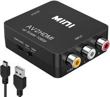 RCA to HDMI Converter, 1080P RCA Composite CVBS AV to HDMI Video Audio Converter picture