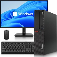 Lenovo M920s Desktop PC i5-8th 32GB RAM 1TB SSD HDD 24” LED WiFi KB&M Windows 11 picture