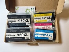 5 Pack • 950XL 951XL Printer Ink Cartridges • 2x black + 3x colors • Brand New picture