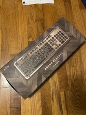 AZIO Retro Classic Elwood Mechanical Keyboard Backlit USB Wired Bluetooth Mac PC picture