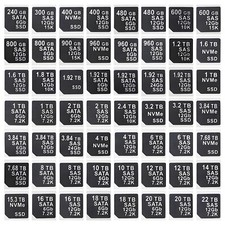 20PCS Capacity Sticker For DELL DXD9H X7K8W 14gen 14th hard disk tray Caddy picture