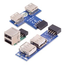CY 3pcs USB2.0 9Pin Female Front Panel Header to Dual USB Female Adapter picture