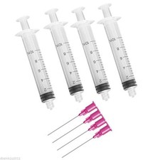 4 x 10ml NEEDLE SYRINGES TO REFILL INK CISS CIS REFILLABLE CARTRIDGES picture