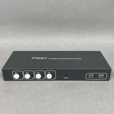 PWAY 4K HDMI USB KVM Switch 4x1 Great Condition 4 PC Monitor Support picture