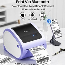 Phomemo D520-BT Bluetooth Thermal Shipping Label Printer 4 x 6 for Business Lot picture