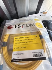 FS.COM 7M 9/125 OS2 Single Mode Fiber Patch CabYellow LC/UPC-LC/UPC Duplex LSZH picture