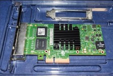 I350-T4V2 DELL/INTEL 1GbE PCI-E QUAD PORT ADAPTER Dell X8DHT  T34F4 Both bracket picture