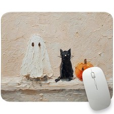 MIDEELR Black Cat Pumpkin Desk Mat Ghost Mouse Pad picture
