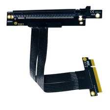 PCIE 4.0 X8 to X16 Extension Cable Lossless PCI-E 8x GEN4 270°Right Angle 16GBS picture