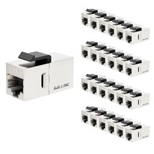 10Gbps CAT7 Coupler RJ45 Keystone Shielded Coupler 25-Pack, Ethernet Coupler,... picture