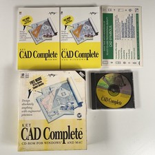 Vintage SoftKey Key CAD Complete CAD Software CD-ROM Windows Mac picture