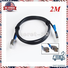 2M External HD Mini SAS SFF 8644 to SAS SFF 8644 Data Server Raid Cable 0GYK61 picture