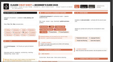 Claude Cheat Sheet Guide for Beginners 2026 Laminated Print picture
