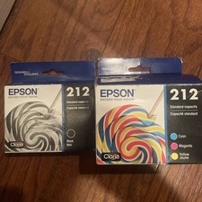 EPSON - 212 Color Printer Ink Cyan Magenta Yellow & Black- Brand New Sealed picture