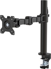 Amazon Basics Single Monitor Stand Height Adjustable Arm Mount Tilt  Rotate 30