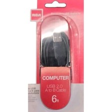 RCA Computer USB 2.0 A to B Cable 6-Feet (TPH520R) picture