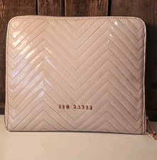 Ted Baker Portfolio iPad Tablet Sleeve Case PVC Quilted Zip Around Floral picture