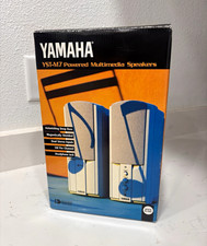 Retro Yamaha YST-M7 2.0 Powered Multimedia Speakers Wired White 10W RCA/3.5mm picture