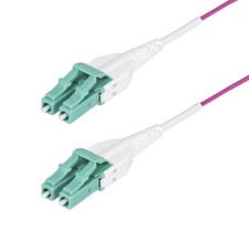 Startech 15m (49ft) LC to LC (UPC) OM4 Multimode Fiber Optic Cable, Erika Vio... picture