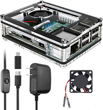 Raspberry Pi 3 B+ Case with Fan Cooling Pi 3B Case with 3 Pcs Heat-Sinks 5V picture