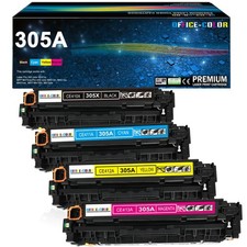305A Black,Cyan,Magenta,Yellow Toner Cartridges 4 Pack for HP Laserjet Pro 40... picture