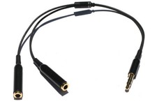 Stereo Splitter Cable 3.5 mm Male to Dual Female 6IN picture