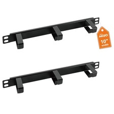 Tecmojo 2 Pack 0.5U Horizontal Cable Manager with 3 D-Rings, Metal Rackmount ... picture