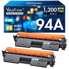 HP 94A CF294A Black Laser Printer Toner Cartridge 2 Pack Compatible picture