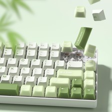 Matcha Green Keycaps PBT, Jelly Keycaps 60 75 100 Percent picture