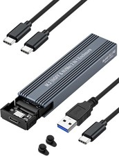 Compact Aluminum M.2 NVMe/SATA SSD Enclosure - 10Gbps Data Transfer with Cooling picture