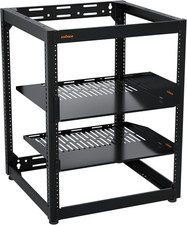 15U Open Frame Rack W/Optimal Air Flow, DIY Assembly, 20.4” Depth | Wall Mountab picture