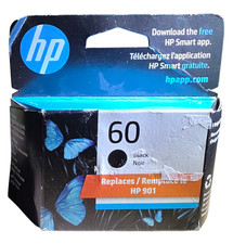 Genuine HP 60 Black Ink Cartridge CC640WN EXP 2026 Sealed Box picture