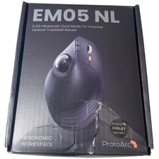 ProtoArc EM05NL Ergonomic Wireless Bluetooth Trackball Mouse Chargeable OPEN BOX picture