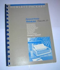 Vintage 1987 HP ThinkJet Personal Printer Owner's Manual Original 2225P picture
