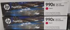 2 New Sealed Genuine HP 990X Magenta High Yield Inkjets Page Wide M0J93AN 2023 picture