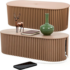 2 Pcs Large Cable Management Box, Plastic Cord Organizer for Power Strips, Surge picture