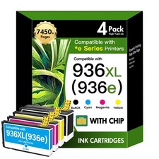 ** NEW HP Ink | 936XL / 936e | Black / Color | High Yield | Compatible | 4-Pack picture