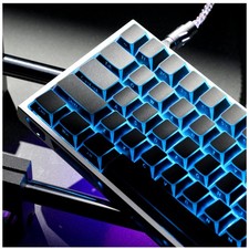 Shine Through PBT Keycaps Gradient Gray Cherry Profile Side Printed Custom picture