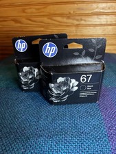 HP OEM Genuine Original 67 2-Pack Bundle Black Ink Cartridges NEW Exp. 2027 picture
