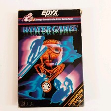 Vintage 1985 Commodore 64 Epyx Winter Games On Floppy Instructions Box picture