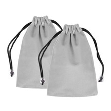 2 Pcs Cell Phone Sleeves (135x90mm) - Phone Storage Pouch Organizer Velvet, Gray picture