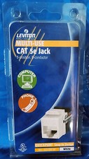 NEW LEVITON Multi-Use CAT 5e JACK QuickPort Snap In Design Ethernet R26-5G108-W picture
