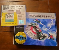 MSI K7tm Pro Motherboard and AMD Duron 650mhz Processor CPU Combo Retro Gaming picture