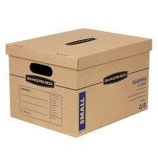 Moving Boxes 10 Pack Small Classic Reinforced Handles Bankers Box picture